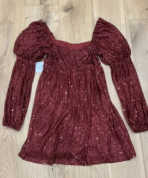 Altar’d State sequined red dress  thumbnail 1