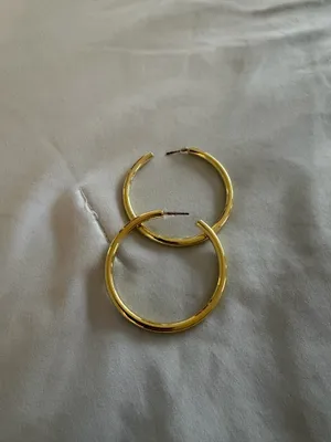 women’s gold hoop earrings 45mm thumbnail 2