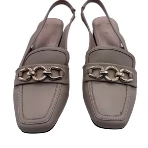 Jones New York Aubleen Pump Women‎ 9.5M Beige Gold Chain Slingback Block Heel thumbnail 2