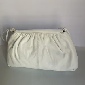 Vintage Aspects White Faux Leather Shoulder Bag Ruched Flap Y2K 90s Style thumbnail 5