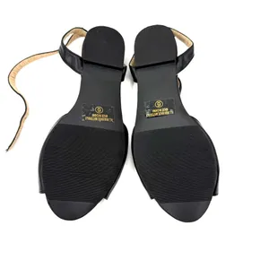 Black Strappy Flat Sandals With Ankle Buckle Casual Summer Comfort Style Designs thumbnail 5