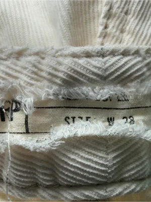 Free People Women’s Size 28 Ivory Corduroy Pants Y2K Indie Sleaze Soft Grunge thumbnail 9