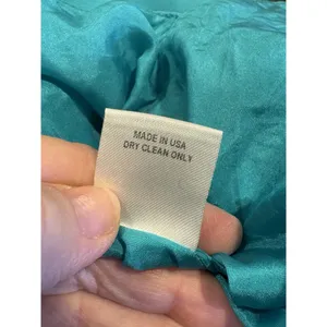 Michelle Mason Teal Midi Asymmetrical hem Silk Dress Size‎ 6 Sundress Wedding thumbnail 9