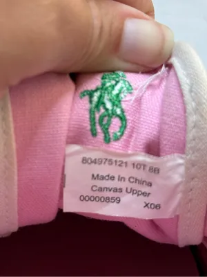 90's Polo Ralph Lauren light pink Canvas sneakers (size 8) vintage preppy Y2K thumbnail 9