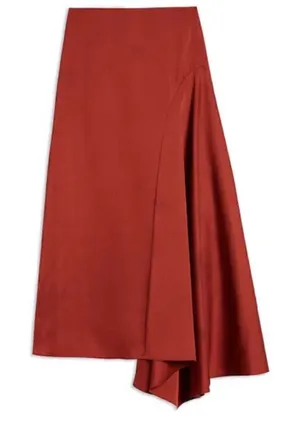 NWT Ted Baker Terra Asymmetric Midaxi Skirt, Size0 (USA size 2) thumbnail 1