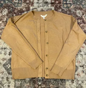 Tan brown cardigan thumbnail 1