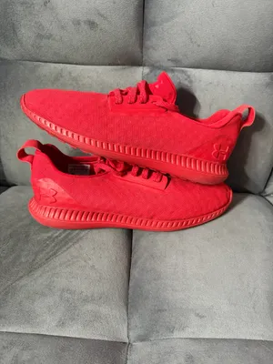 Under Armour SMGX men Size 9 Used All Red Sneakers thumbnail 3