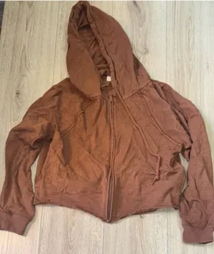 Victoria’s Secret pink brown zip up sweatshirt hoodie sweater thumbnail 1