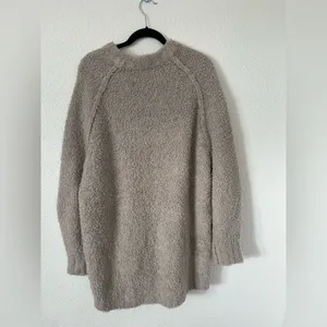 Free People Teddy Sweater Tunic in Silver Clouds sz M nwt thumbnail 9