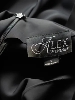 Alex Evenings - Navy‎ Draped Formal Evening Gown thumbnail 5