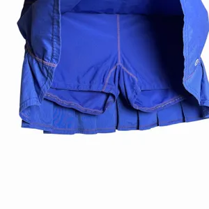 Lululemon Women's Run Skirt Size 6 Blue Pleated‎ Back Hidden Zipper Pocket thumbnail 6