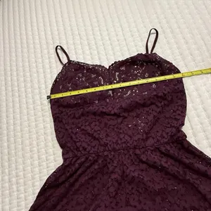 Victoria's Secret Purple Lace Lingerie Lounge Romper Sz S Small thumbnail 5