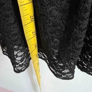 Black Lace‎ Ruffle Hem Dress, Coquette, Goth, Y2K, Romantic, Lolita, Medium thumbnail 6