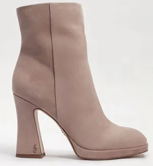 SAM EDELMAN JAYE Women's Suede Mid Calf Ankle Boots Cashmere Suede Size 8.5 thumbnail 1