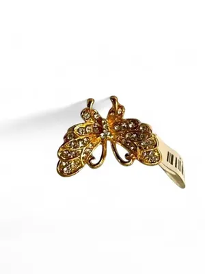 NWT Butterfly crystal ring Gold thumbnail 10