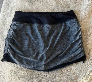 The Great Brisas Athletic Skort black and gray, cinches at sides, great for running thumbnail 1