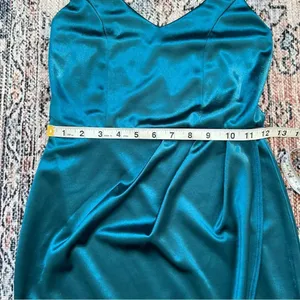 Lulus Forever Your Girl Teal Blue Satin Bodycon Dress Extra Small Mini Dress thumbnail 11