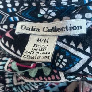 Dalia Collection Sleeveless Boho Geometric Print Blouse – Size M Multicolor Rayo thumbnail 3