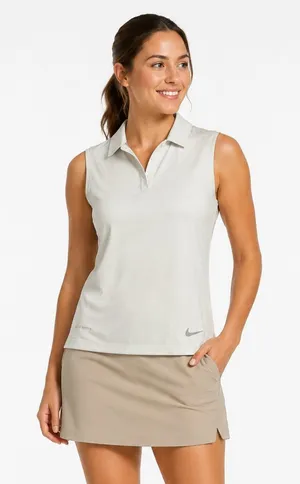 Nike Golf Dri-FIT White Sleeveless Performance Polo Women’s M thumbnail 1