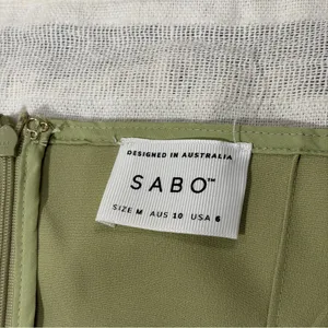 SABO Alyssia Strapless Maxi Dress Sage Green Hue Sz M Wedding Event Bridal Party thumbnail 9