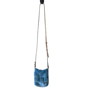 Tory Burch Terry Phone Crossbody Blue Fringe Mini Bag‎ thumbnail 4