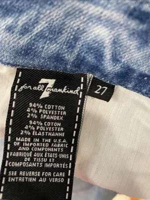 7 For All Mankind Light Blue Distressed The Skinny Jeans thumbnail 6
