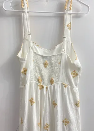 Lulus Arwen Embroidered Wide-Leg Jumpsuit in Ivory Size M thumbnail 10