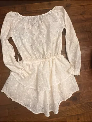 PAOLITA Eyelet Tiered Long-Sleeve Mini Dress thumbnail 8