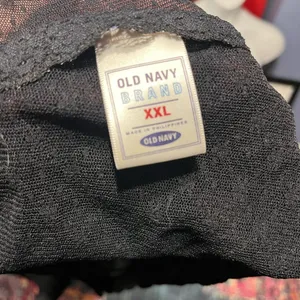 Old Navy Black Sheer Lace V-Neck Top thumbnail 2