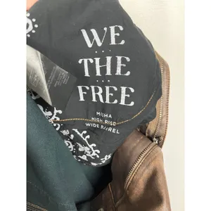 Free People We The Free Brown Faux Leather Misha Wide Leg Barrel Pants Sz.26 thumbnail 11