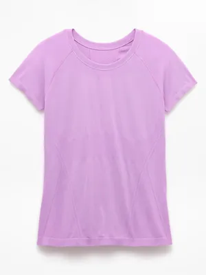 New Athleta L Momentum Seamless Short Sleeve Tee Wildflower Violet Large thumbnail 6