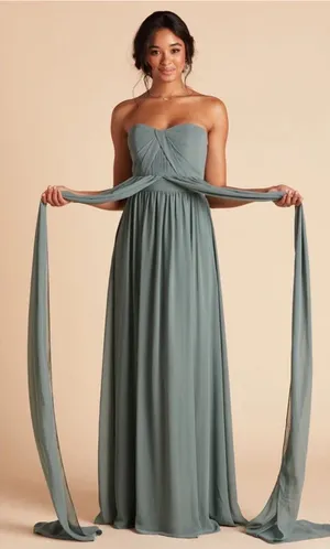 Birdie Grey‎ Convertible Bridesmaid Dress Dark Mauve Size XS Wedding Formal Prom thumbnail 1