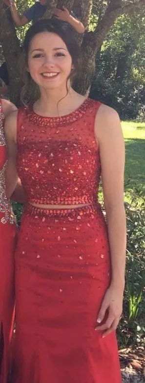 Milano Formals Red Prom Dress thumbnail 7