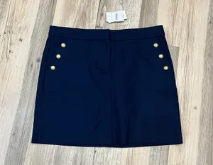 NWT J. CREW NAVY blue ANCHOR EMBELLISHED PENCIL SKIRT sz 4. thumbnail 6