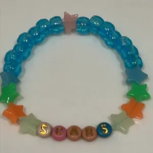 Kandi Swiftie glow in the dark festival concert bracelet SCARS, one of a kind thumbnail 3