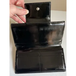 Authentic Bvlgari 7x4 Logomania Monogram Denim Patent Leather Long Wallet Italy thumbnail 10