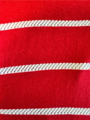 NWOT Aerie Red White Striped Oversized Crewneck Sweater M thumbnail 7