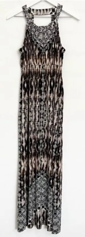 Soma‎ Dress Size Small Multicolored Keyhole Halter Soft Jersey Boho Coastal Chic thumbnail 1