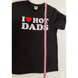 Delta Pro Weight Graphic T-Shirt – “I ❤️ Hot Dads” – Adult Medium thumbnail 6