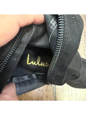 Lulu’s Vessay Black Suede Over the Knee Boots thumbnail 10
