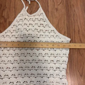 Future Collective Alani Noelle Open Crochet Swim Cover-up Womens‎ L Halter Boho thumbnail 4