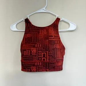 Lululemon Energy Bra High Neck Longline Ombré Red Multi 4 women thumbnail 2