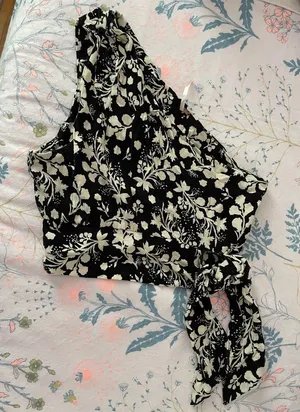 Free People Floral One Shoulder Top thumbnail 1