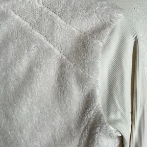 Alo Yoga Fleece Solstice Jacket in Natural White thumbnail 10