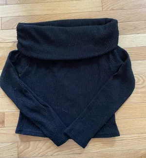 Off the Shoulder Sweater Black thumbnail 1