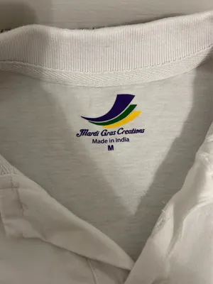 Mardi Gras Shirt White Size M thumbnail 2