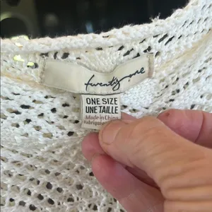 Forever 21 Off White Crochet Lace Sweater thumbnail 2