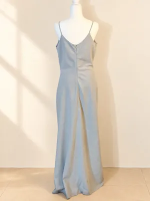 Vintage Alias 90s Silver Gray Maxi Slip Dress M thumbnail 4