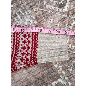 Fat Face UK Wool Blend Fair Isle Red Cream Reindeer Ski Resort Sweater Size 18 thumbnail 12