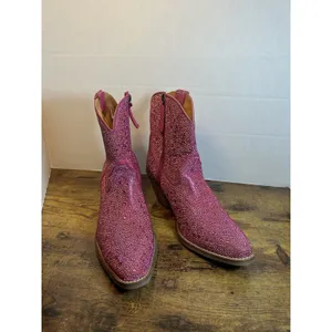 Dingo Silver Dollar Women’s 9.5M Fuchsia Pink Rhinestone Western Boots DI577 EUC thumbnail 2